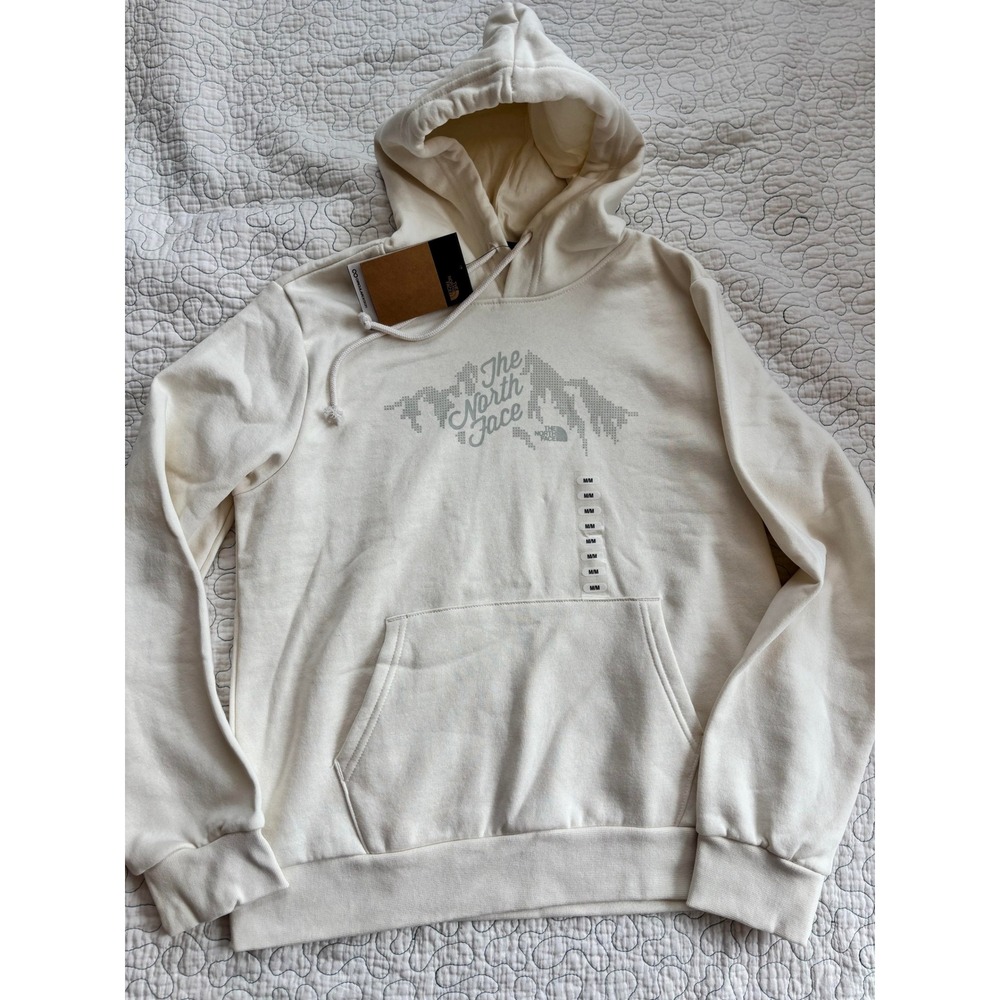 The North Face Evo Sparkle Half Dome Pullover Hoodie White Dune Size Medium #223